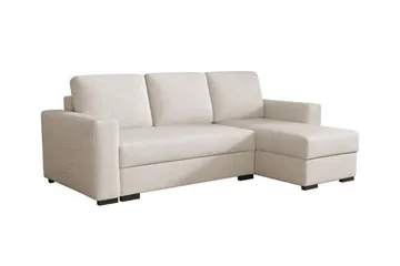 Denegal 3-sits Hörnbäddsoffa - Cream - Möbler - Soffa - Bäddsoffa