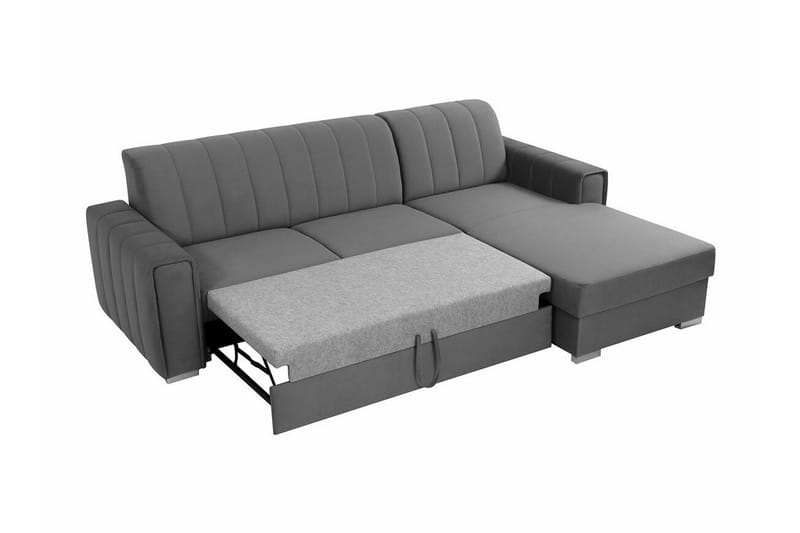Denegal 3-sits Hörnbäddsoffa Dark grey - Möbler - Soffa - Bäddsoffa