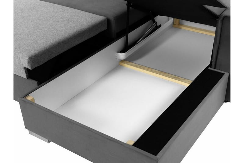 Denegal 3-sits Hörnbäddsoffa Dark grey - Möbler - Soffa - Bäddsoffa