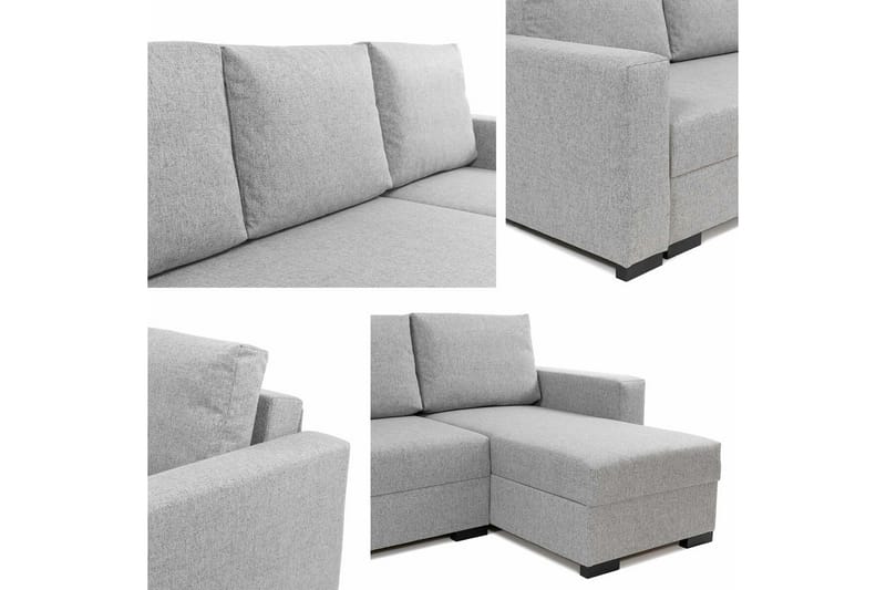 Denegal 3-sits Hörnbäddsoffa - Ljusbrun - Möbler - Soffa - Bäddsoffa