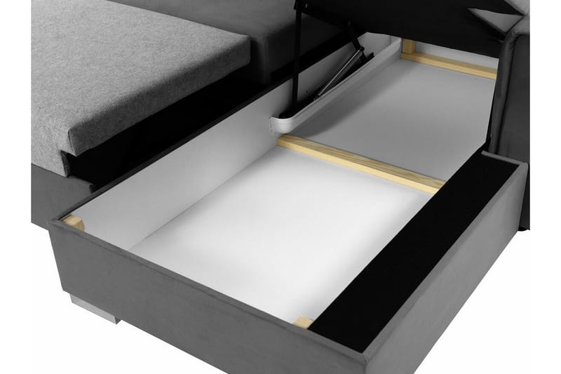 Denegal 3-sits Hörnbäddsoffa NO_BRAND Black - Möbler - Soffa - Bäddsoffa