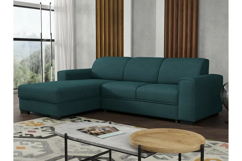 Denegal 3-sits Hörnbäddsoffa NO_BRAND Green - Möbler - Soffa - Bäddsoffa