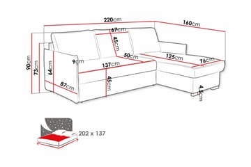Denegal 3-sits Hörnbäddsoffa - Möbler - Soffa - Bäddsoffa