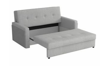 Denegal 3-sits Utdragbar Bäddsoffa 130x196 cm med Förvaring i Konstläder - Svart - Möbler - Soffa - Bäddsoffa