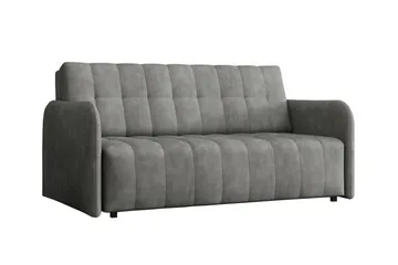 Denegal 3-sits Utdragbar Bäddsoffa 152x196 cm med Förvaring i Tyg - Grå - Möbler - Soffa - Bäddsoffa