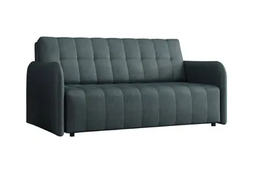 Denegal liten 3-sits Bäddsoffa Framåtbäddad i Plysch - Mörkgrå - Möbler - Soffa - Bäddsoffa