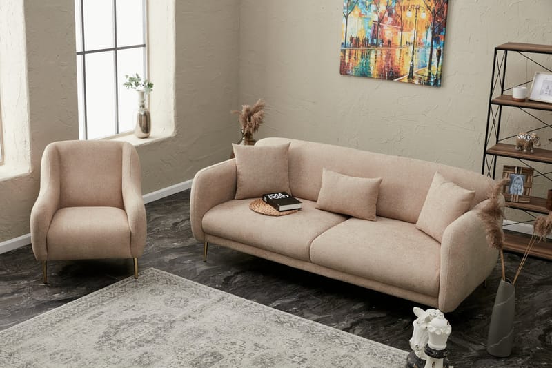 Devika Bäddsoffa 3-sits - Beige - Möbler - Soffa - Bäddsoffa