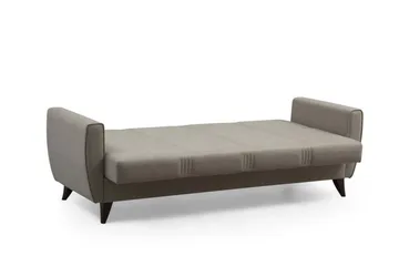 Dewan 3-sits Längsbäddad Bäddsoffa 96x183 cm med Förvaring i Linne - Beige - Möbler - Soffa - Bäddsoffa