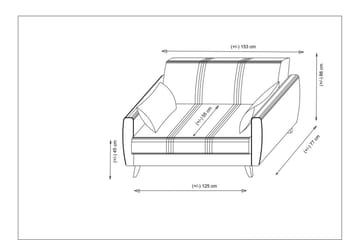 Dewan Bäddsoffa 2-sits - Mörkgrå - Möbler - Soffa - Bäddsoffa