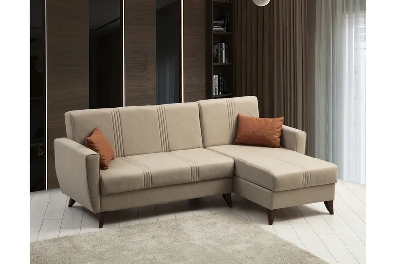 Dewan Bäddsoffa m. Divan 3-sits - Beige - Möbler - Soffa - Bäddsoffa