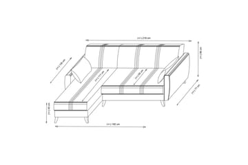 Dewan Bäddsoffa m. Divan 3-sits - Mörkgrå - Möbler - Soffa - Bäddsoffa