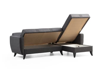 Dewan Bäddsoffa m. Divan 3-sits - Mörkgrå - Möbler - Soffa - Bäddsoffa