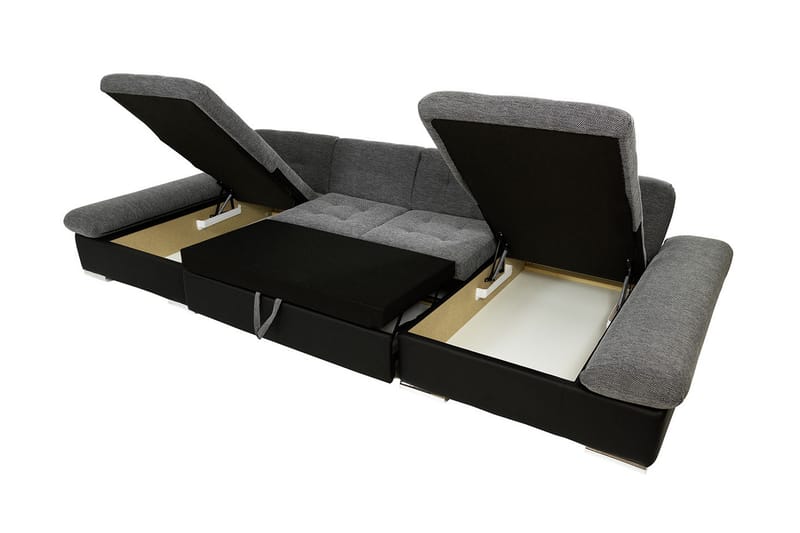 Dewitt 3-sits Bäddsoffa - Grå - Bäddsoffa - U bäddsoffa - Bäddsoffa divan