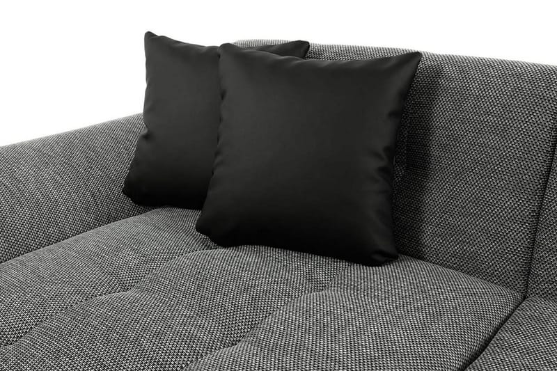 Dewitt 3-sits Bäddsoffa i Tyg och Läder - Vit|Grå - Möbler - Soffa - Bäddsoffa
