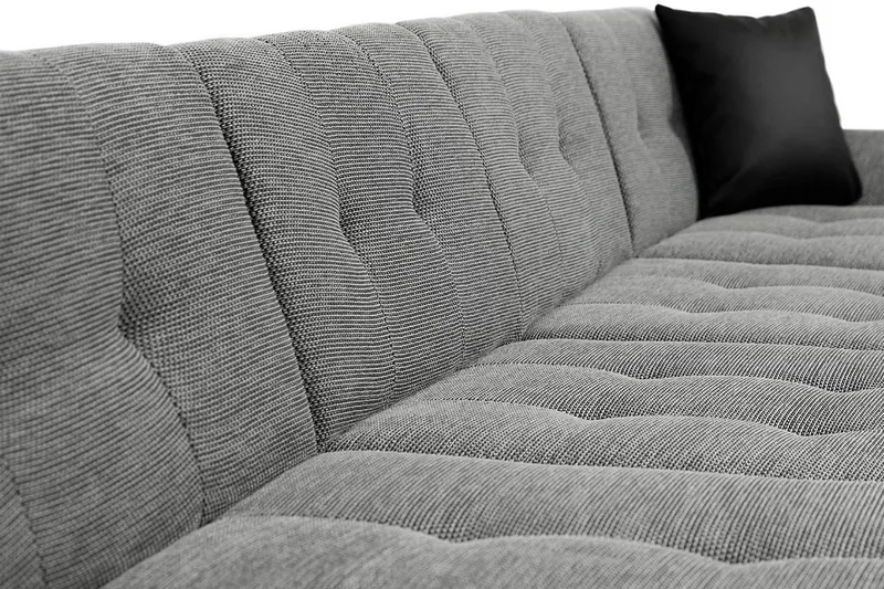 Dewitt 3-sits Bäddsoffa i Tyg och Läder - Vit|Grå - Möbler - Soffa - Bäddsoffa