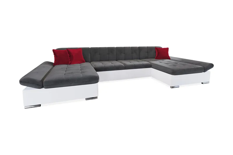 Dewitt 3-sits Bäddsoffa - Röd/Grå/Vit - Möbler - Soffa - Bäddsoffa