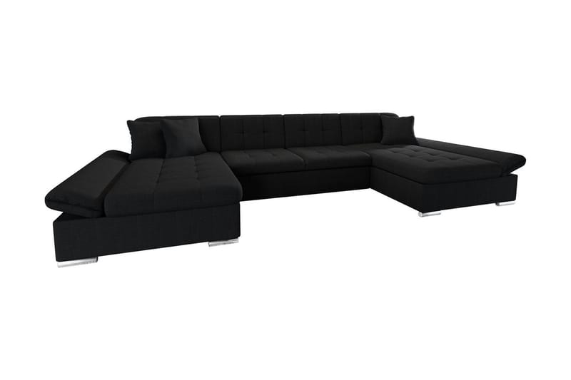 Dewitt 3-sits Bäddsoffa - Svart - B�äddsoffa - U bäddsoffa - Bäddsoffa divan