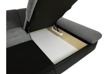 Dewitt 4-sits Universal Hörnsoffa med Divan och Schäslong i Sammet - Grå - Möbler - Soffa - Bäddsoffa