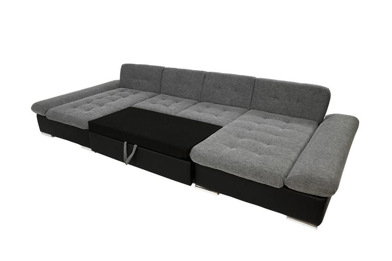 Dewitt 4-sits Universal Hörnsoffa med Divan och Schäslong i Sammet, Grå