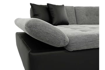 Dewitt 4-sits Universal Hörnsoffa med Divan och Schäslong i Sammet - Grå - Möbler - Soffa - Bäddsoffa