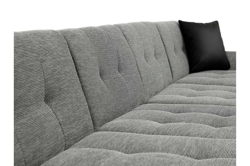 Dewitt 4-sits Universal Hörnsoffa med Divan och Schäslong i Sammet - Grå - Möbler - Soffa - Bäddsoffa