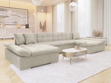 Dewitt 5-sits U-formad Bäddsoffa - Beige - Möbler - Soffa - Bäddsoffa