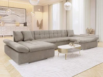 Dewitt 5-sits U-formad Bäddsoffa - Mörkbeige - Möbler - Soffa - Bäddsoffa