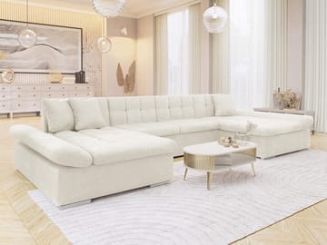 Dewitt 5-sits U-formad Bäddsoffa - Vit - Möbler - Soffa - Bäddsoffa