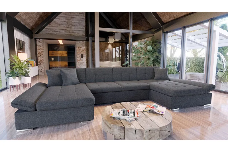 Dewitt 6-sits Bäddsoffa - Mörkgrå - Möbler - Soffa - Bäddsoffa