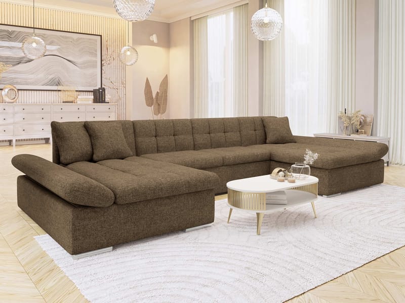 Dewitt Bäddsoffa Dubbeldivan 5-sits - Brun - Möbler - Soffa - Bäddsoffa