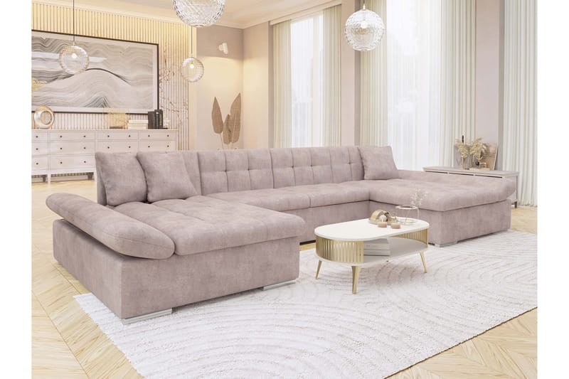 Dewitt Bäddsoffa Dubbeldivan 5-sits - Rosa - Möbler - Soffa - Bäddsoffa