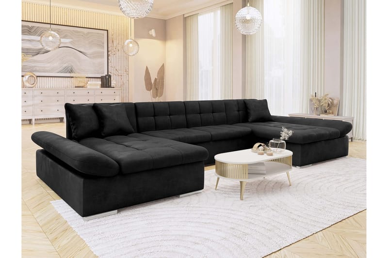 Dewitt Bäddsoffa Dubbeldivan 5-sits - Svart - Möbler - Soffa - Bäddsoffa