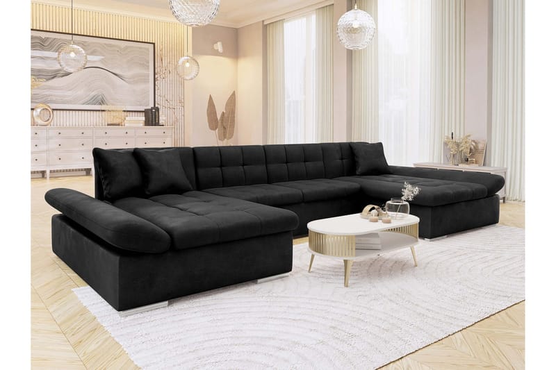 Dewitt Bäddsoffa Dubbeldivan 5-sits - Svart - Möbler - Soffa - Bäddsoffa