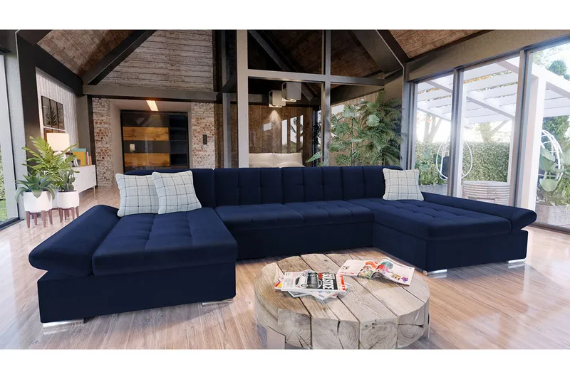 Dewitt Hörnsoffa - Mörkblå - Möbler - Soffa - Bäddsoffa