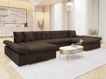 Dewitt U-formad 5-sits Bäddsoffa med förvaring - brun - Möbler - Soffa - Bäddsoffa