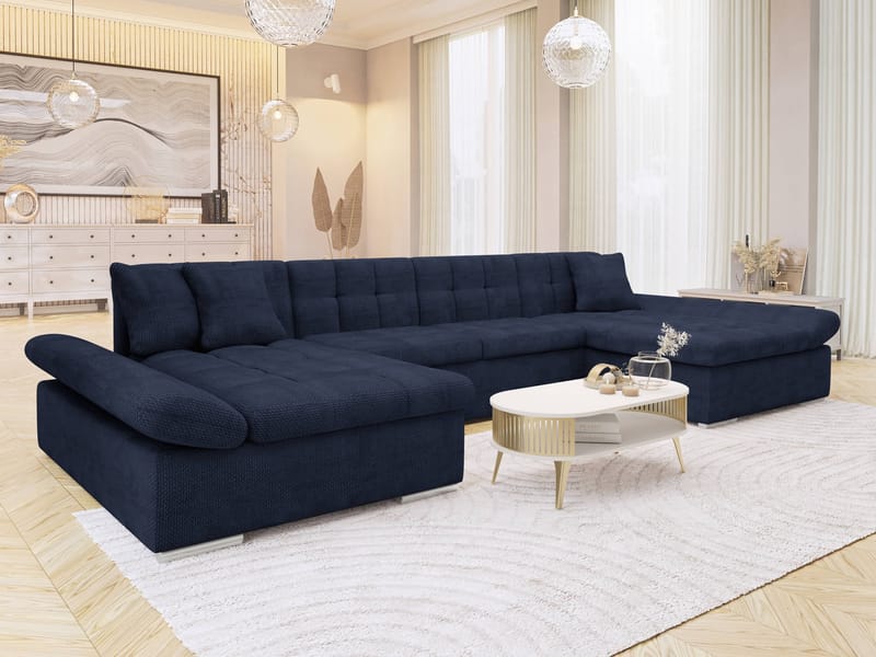 Dewitt U-formad 5-sits Bäddsoffa med förvaring - mörkblå - Möbler - Soffa - Bäddsoffa