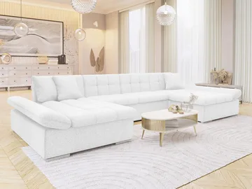 Dewitt U-formad 5-sits Bäddsoffa med förvaring - vit - Möbler - Soffa - Bäddsoffa