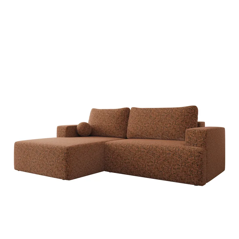 Deylor 3-sits Bäddsoffa med divan - brun - Möbler - Soffa - Bäddsoffa