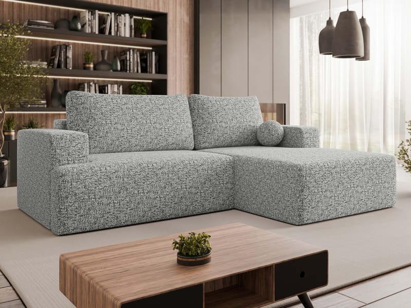 Deylor 3-sits Bäddsoffa med divan - grå - Möbler - Soffa - Bäddsoffa