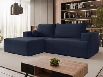 Deylor Bäddsoffa med Divan 3-sits - Blå - Möbler - Soffa - Bäddsoffa