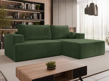 Deylor Bäddsoffa med Divan 3-sits - Grön - Möbler - Soffa - Bäddsoffa