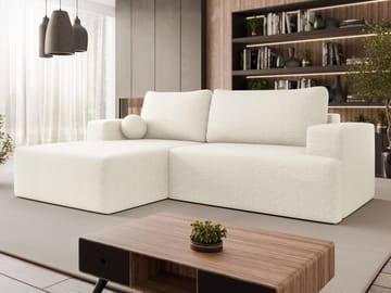 Deylor Bäddsoffa med Divan 3-sits - Vit - Möbler - Soffa - Bäddsoffa