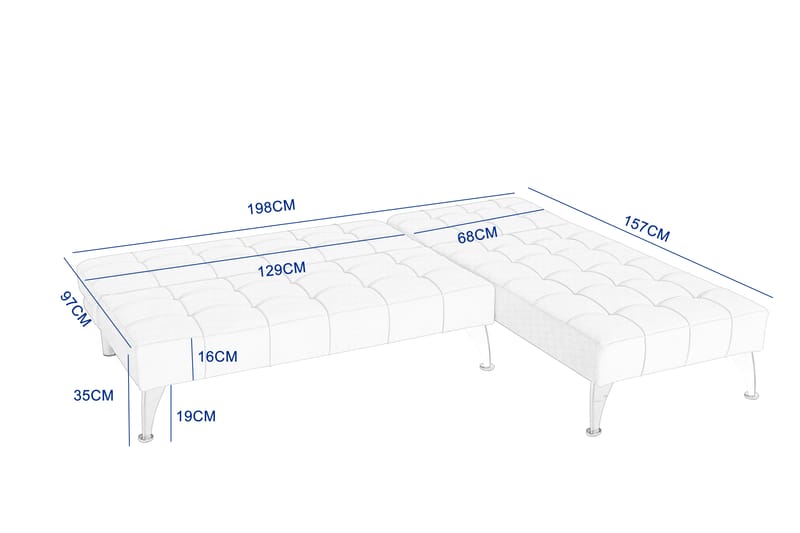 Divansoffa i grön sammet med bäddfunktion - grön - Möbler - Soffa - Bäddsoffa