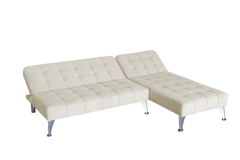 Divansoffa med bäddfunktion beige sammet - beige - Möbler - Soffa - Bäddsoffa