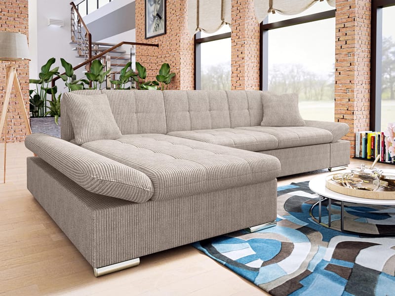Djerra 3-sits Bäddsoffa med divan och förvaring - Möbler - Soffa - Bäddsoffa