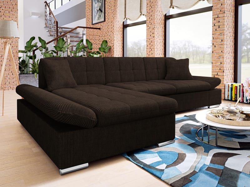 Djerra 3-sits Bäddsoffa med divan och förvaring - Möbler - Soffa - Bäddsoffa