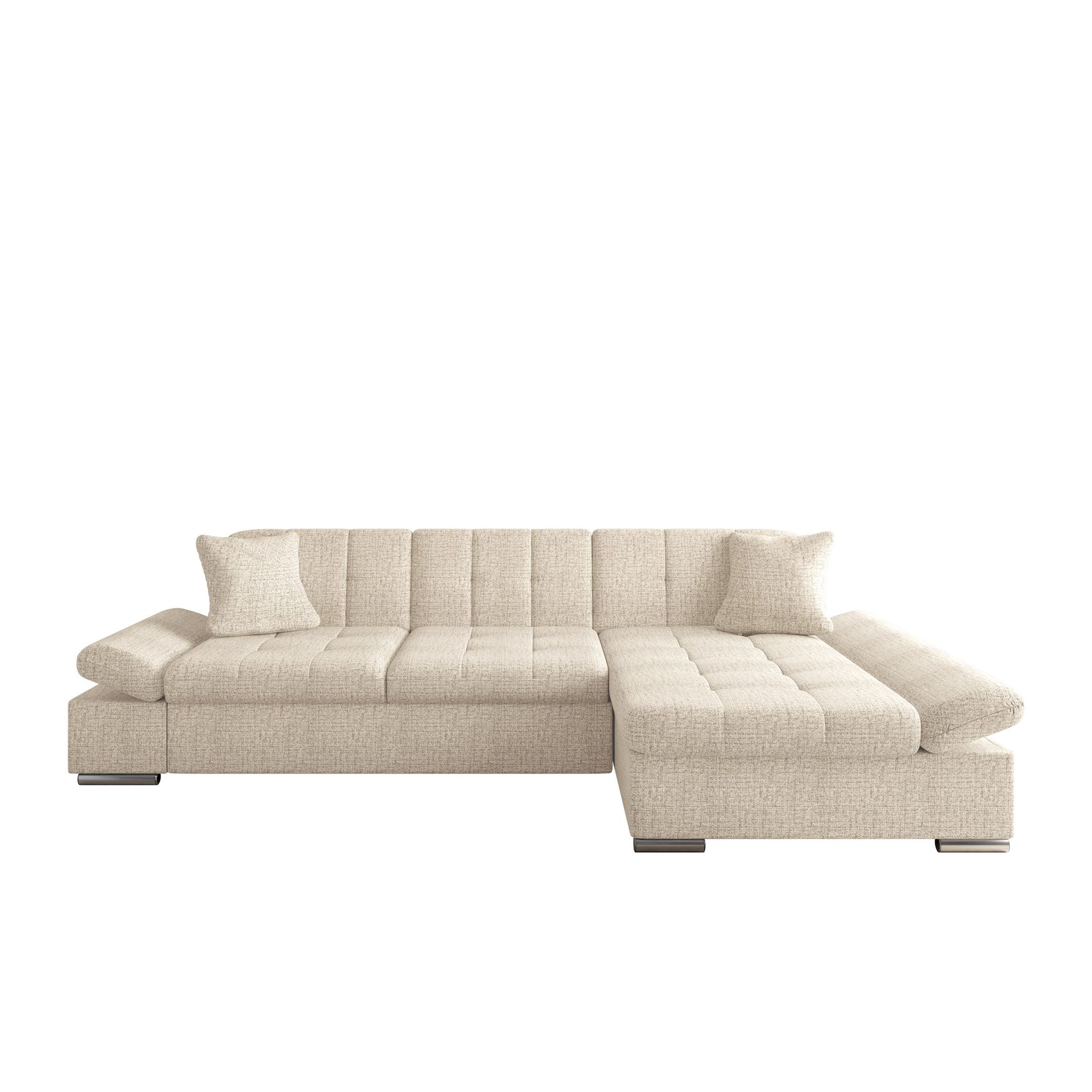 Djerra 4-sits Bäddsoffa med Schsälong Höger Ljusbeige - Möbler - Black ...