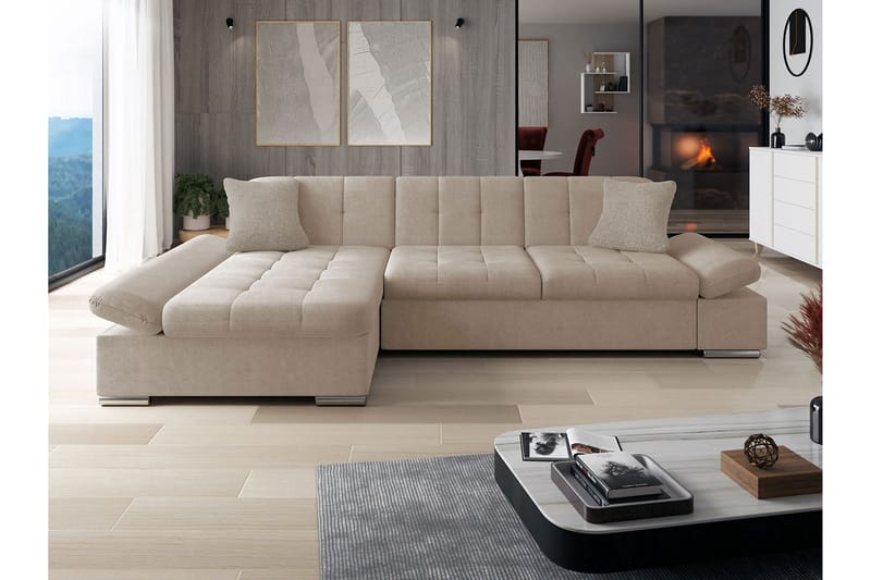 Djerra Bäddsoffa m. Divan L-formad - Möbler - Soffa - Bäddsoffa