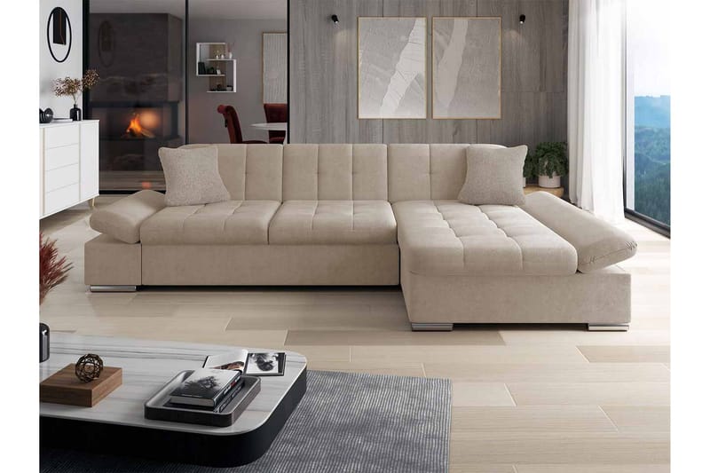 Djerra Bäddsoffa m. Divan L-formad - Möbler - Soffa - Bäddsoffa