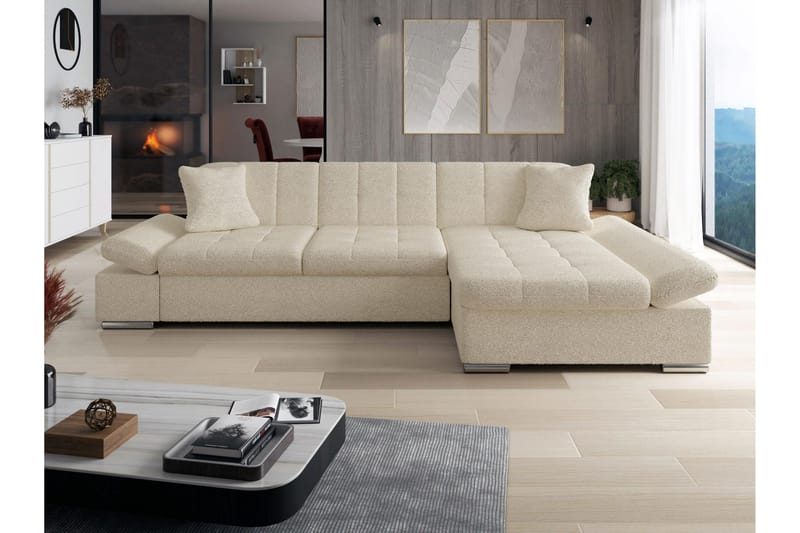 Djerra Bäddsoffa med Divan 3-sits - Beige - Möbler - Soffa - Bäddsoffa